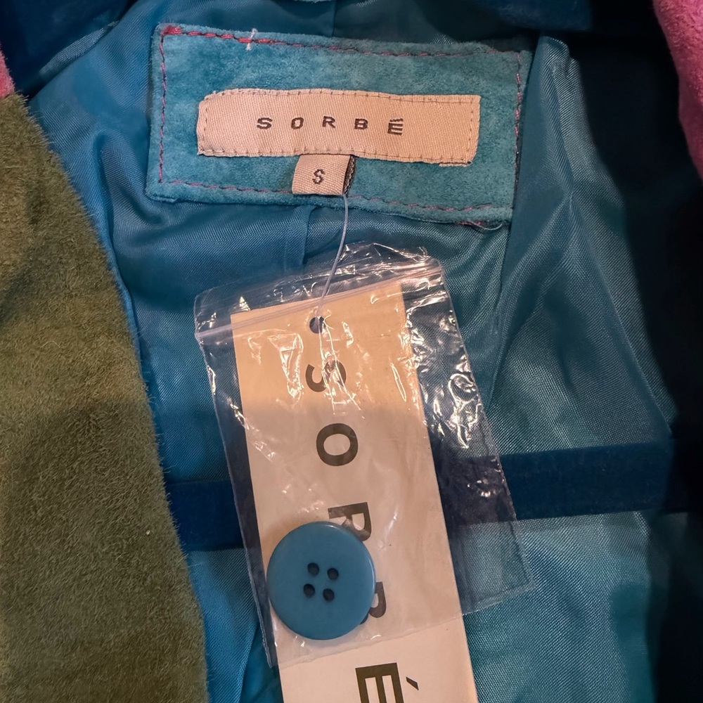 NWT SORBE Suede Patchwork Blazer Jacket ~
Size S;… - image 8